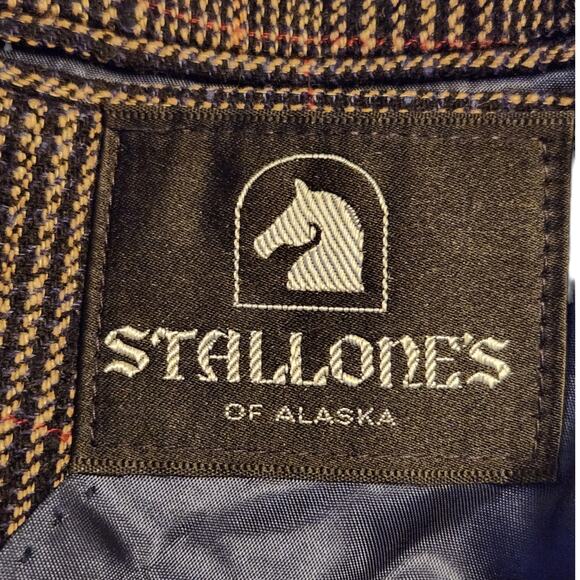 Stallones of Alaska Men’s Blazer Medium Wool Silk Cashmere Plaid - Picture 7 of 9